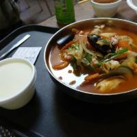 Korean Spicy Seafood Noodle Soup · 