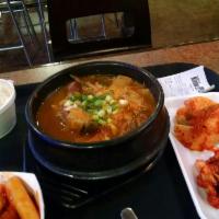 Spicy Seafood Tofu Soup · 