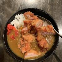 Karrage Chicken Curry Rice Platter · Lightly battered boneless chicken marinated with fresh ginger juice. Japanese curry platter ...