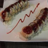 Las Vegas Roll · Eel, salmon, avocado, cream cheese inside. Deep-fried. Finished with eel sauce. Contains raw...