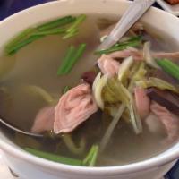 Sauerkraut Pig Intestine and Blood Soup · 