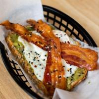 Avocado Toast · Multigrain bread, avocado. Make it spicy optional. Add fried egg or bacon for an additional ...