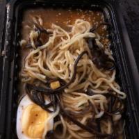 Miso Ramen · Chicken and miso broth, sliced pork belly, corn, soft egg, mushroom, green onion and sesame ...