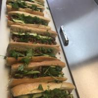 Grilled Beef Banh Mi · Grilled marinade beef with lemongrass and other seasonings, drizzle w/house sauce and house ...