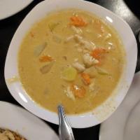 Yellow Curry · Kaeng ka-ree. Potatoes, carrots, onions and coconut milk.