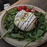 Burrata Salad · Served with arugula and cherry tomatoes. Serves four.

Please be aware that all catering ord...