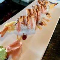 Shaggy Dog Roll · Best seller. Shrimp tempura, crab meat and sesame with Shogun special sauces.