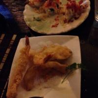Shrimp Tempura · 4 pieces shrimp and 4 pieces vegetables.