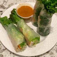 Fried Spring Roll · Deep fried spring rolls stuffed with flavorful carrots, bean thread noodle, and cabbage. Ser...
