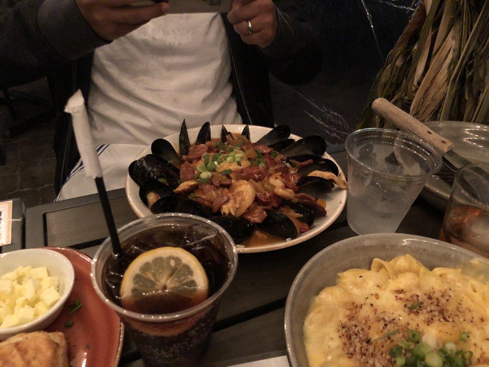 Cajun Gumbo · Shrimp, mussels, chicken, andouille sausage, saffron rice. 
