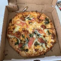 Shrimp Flat Crust Pizza · 