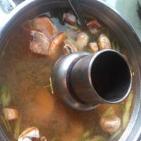 Seafood Soup · Fish, mussel, shrimp, squid, crab, mushroom, lemongrass and chili.