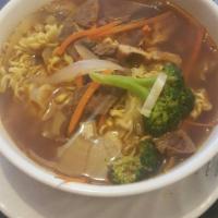 Spicy Ramen Noodle Soup · 