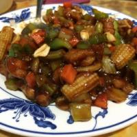 Kung Pao Chicken · With white rice. Spicy.
