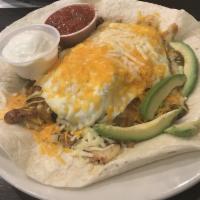 Huevos Rancheros · Two eggs your way,home fries, jalapenos, onions, and avocado, served in a tortilla  with sal...