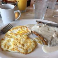 Country Fried Steak and 2 Eggs Breakfast · 
