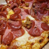 John Candy · Pepperoni, canadian bacon and Italian sausage.