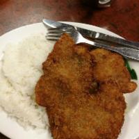 Fried Pork Chop Over Rice · 