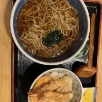 Cold Soba with Shrimp and Vege Tempura Bowl · 