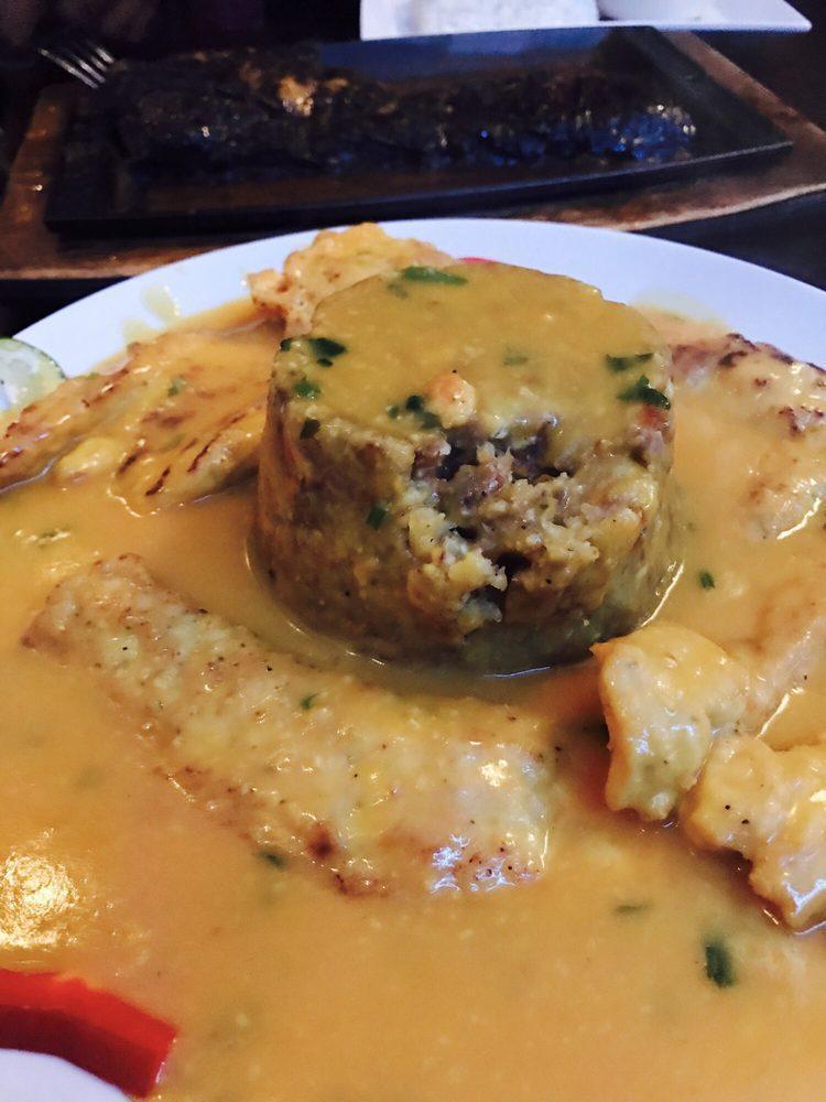 Chicken Mofongo · Pollo. Includes a choice of soup or salad and a side of gravy.