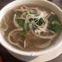 Pho Tai · Beef noodle soup.