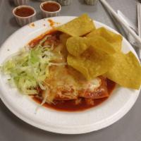 Crispy Chicken Taco And Chicken Enchilada · 