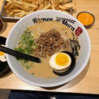 Miso Ramen · Miso pork broth with minced pork, chashu, soft boiled egg, bean sprout, green onion and wood...