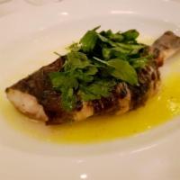 Grilled Sea Bream in Trevisano Leaf · 