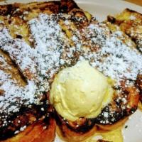 French Toast Meal · 2 slice of over sized Texas toast dipped in our seasoned batter grilled to a golden brown pe...