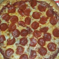 Deluxe Pepperoni Pizza · Triple pepperoni and extra mozzarella cheese. 