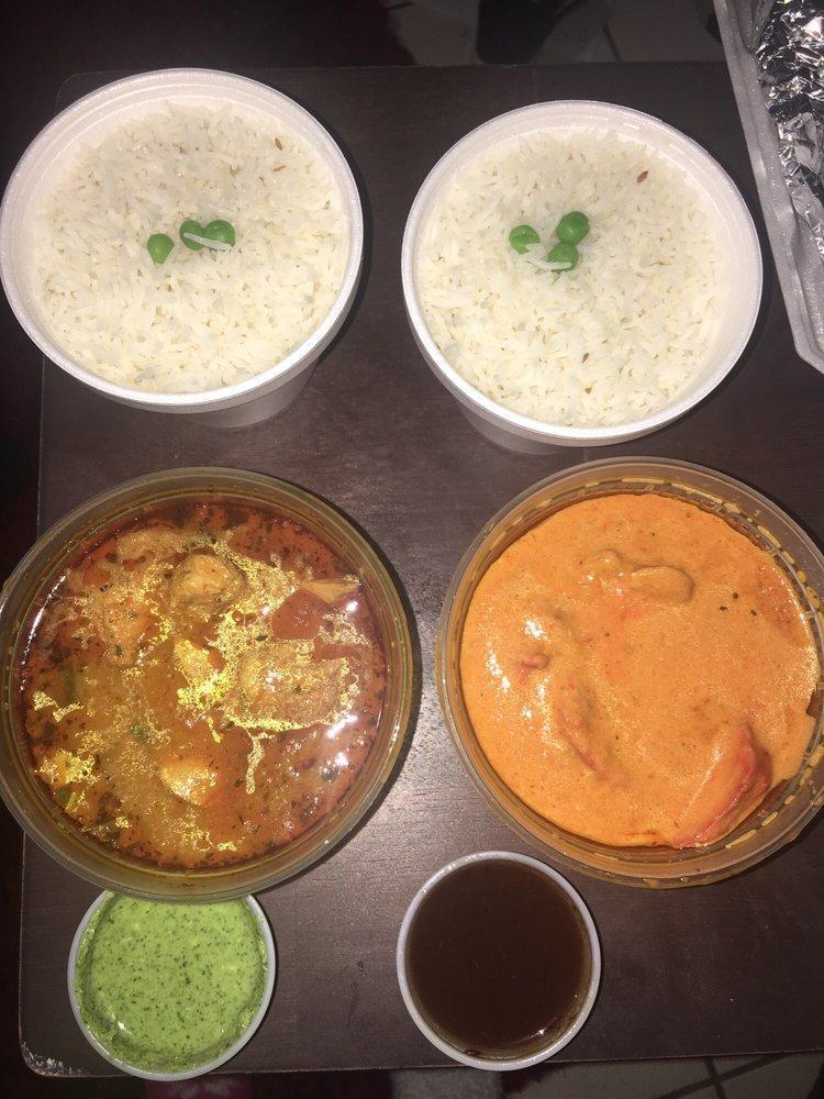 Chicken Curry · Traditional curried chicken. Boneless and served with basmati rice.