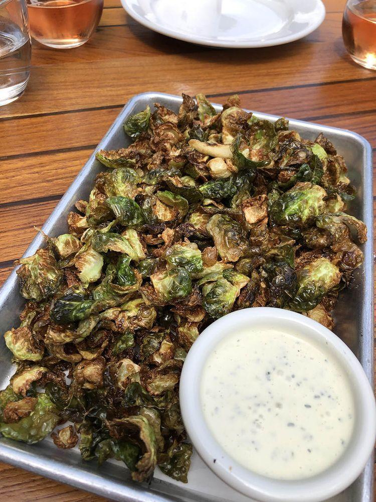 Brussels Sprout Chips · Buttermilk dip.
