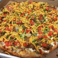 Spartan Pizza · White sauce, original crust, mozzarella cheese, savory linguica, mushrooms, Italian sausage,...