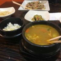 Korean Curry · Rich, golden curry with potatoes, carrots and your choice of protein. Served with a side of ...