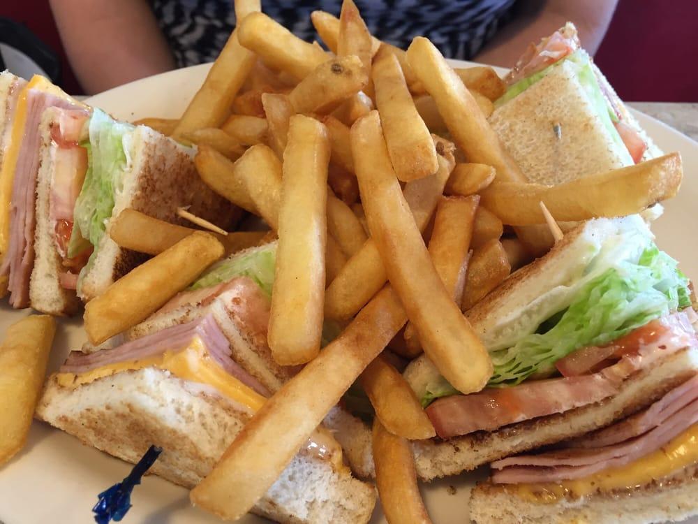 Hot Ham Club Sandwich · 