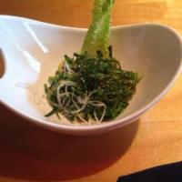 Seaweed Salad · Chilled and marinated seaweed. Gluten free.