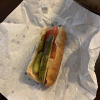 Chicago Vienna Hot Dog · MUSTARD RELISH ONIONS TOMATO PICKLES PEPPER WITH FRIES 