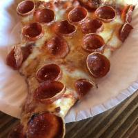 Pepperoni Pizza · Pepperoni, mozzarella cheese, Parmesan cheese and red sauce.