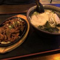 Tampopo Ramen · chicken bone & pork bone broth, fried onion, seaweed, bean sprouts, 2 pieces of chashu
