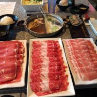 Kurobuta Pork · All Shabu course includes choice of broth ,assorted veggies,ramen and rice.

Vegetarian fed,...