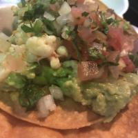 Shrimp Ceviche Tostada · 