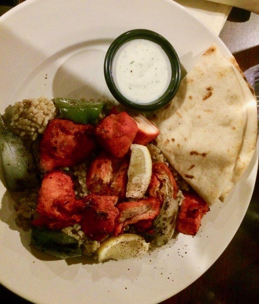 Chicken Kabob · Organic boneless white meat marinated and grilled.
