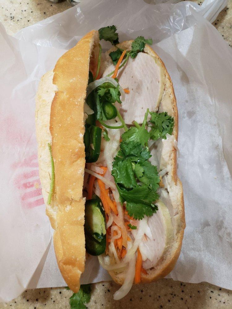Ham and Cha Lua Sandwich · 