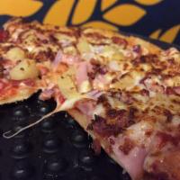Hawaiian Pizza · Fresh-made marinara, shredded mozzarella, Canadian bacon, pineapple, red onion, and bacon. S...