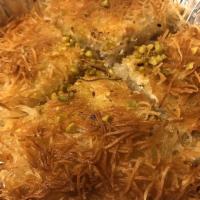 Kunefe · Two layers of crispy shredded kadayif stuﬀed with sweet cheese and served with hot syrup and...