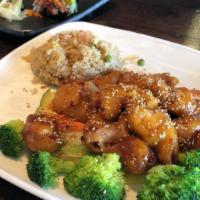 Sesame Chicken · Popular entree made famous by sweet and spicy sesame sauce. Hot and spicy.