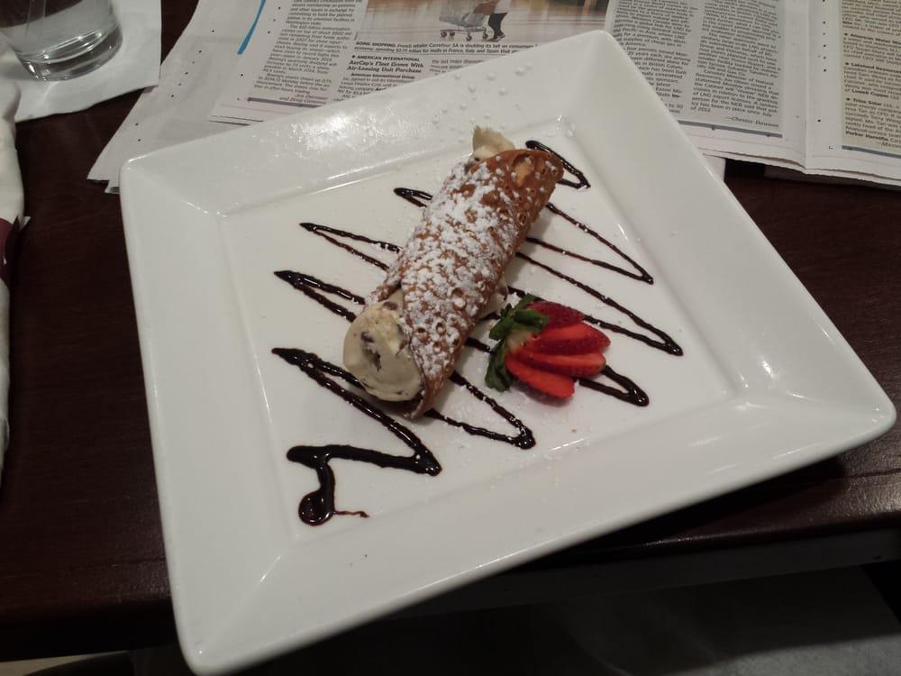Cannoli · Filled with mascarpone and chocolate chips.