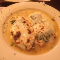 Chicken Verdi · Chicken breast, fresh spinach or broccoli with melted mozzarella in a butter white wine sauce.