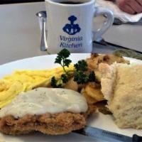 Country Fried Steak · 2 eggs any style with home fries, our country fried steak topped with country gravy, and you...