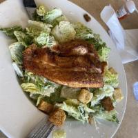 Grilled Salmon Caesar Salad · 